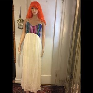 Aztec Weave Maxi Dress With Cut Outs.